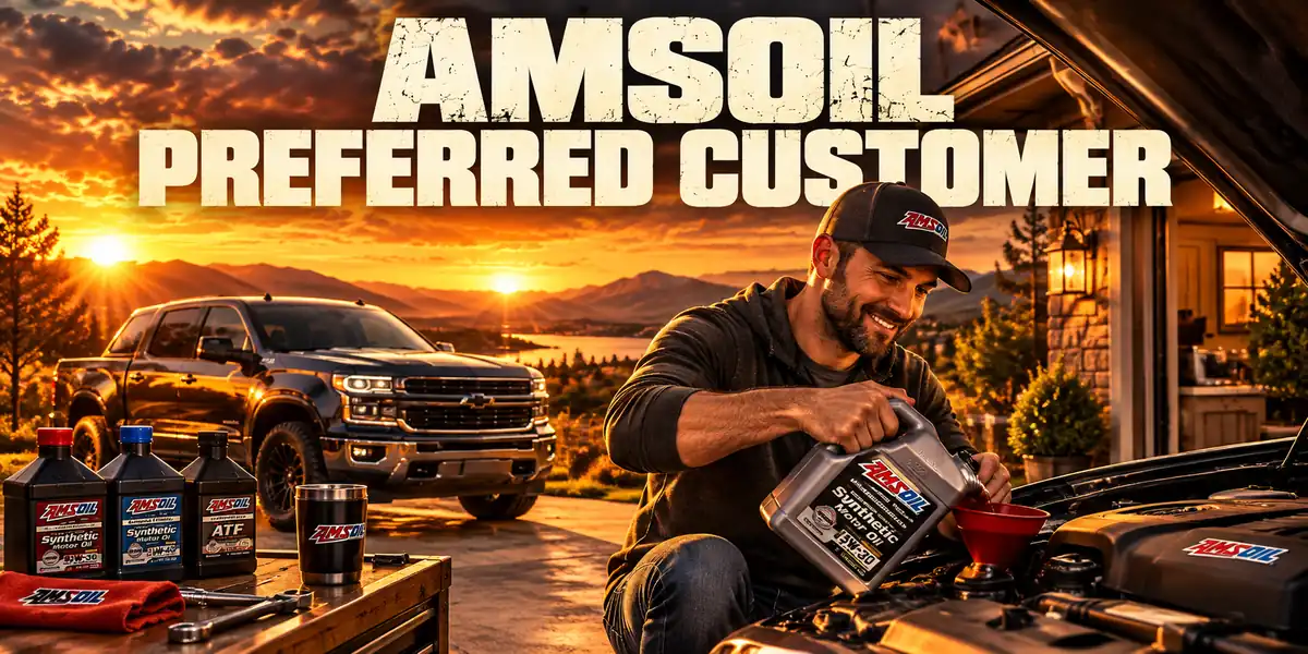 AMSOIL Preferred Customer — sunset account banner