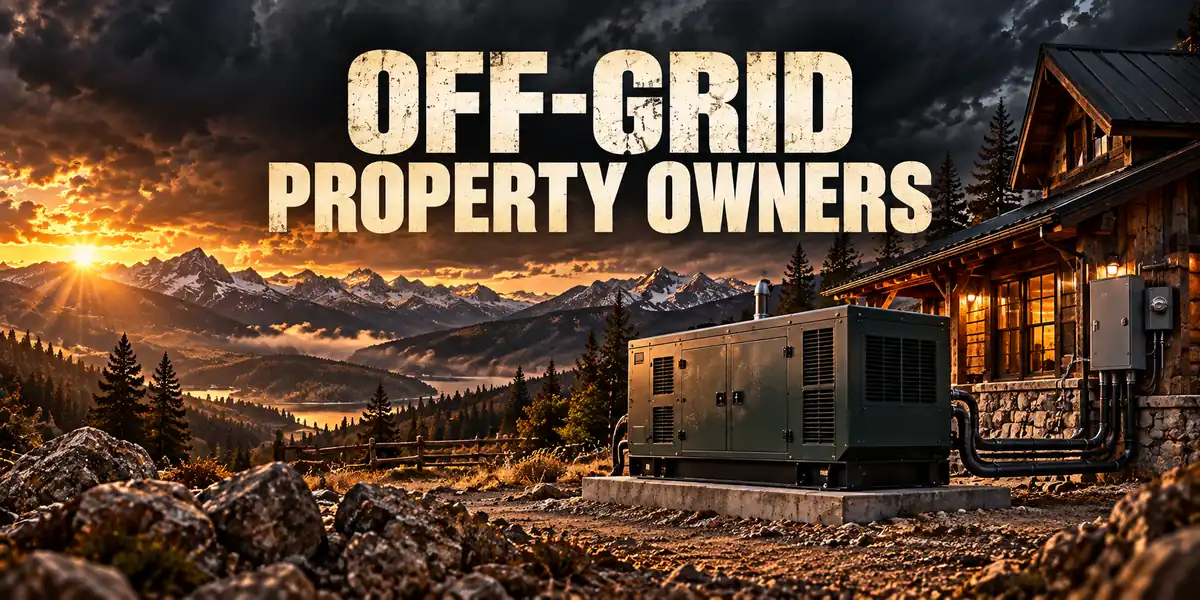 Off Grid Property Owners — generators & backup power guide