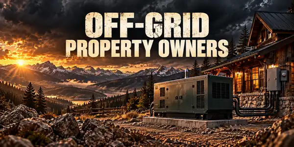 Off Grid Property Owners — generators & backup power guide