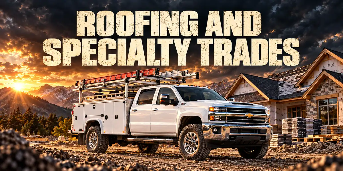 Roofing And Specialty Trades — work trucks & delivery vehicles guide