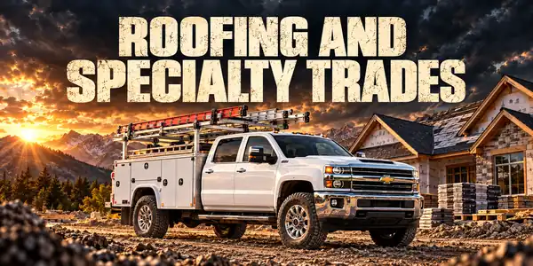 Roofing And Specialty Trades — work trucks & delivery vehicles guide